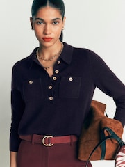 Boden Blue Marianne Merino Wool Jumper - Image 2 of 5