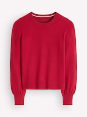 Boden Red Camilla Cotton Crew Jumper - Image 1 of 1