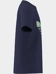 adidas Originals Navy Graphic Logo T-Shirt - Image 5 of 6