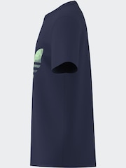 adidas Originals Navy Graphic Logo T-Shirt - Image 6 of 6