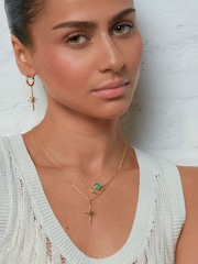 Ottoman Hands Gold Tone Northern Star Necklace - Image 3 of 6