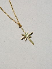 Ottoman Hands Gold Tone Northern Star Necklace - Image 5 of 6