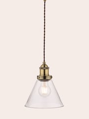 Laura Ashley Brass Isaac Pendant Ceiling Light - Image 2 of 4