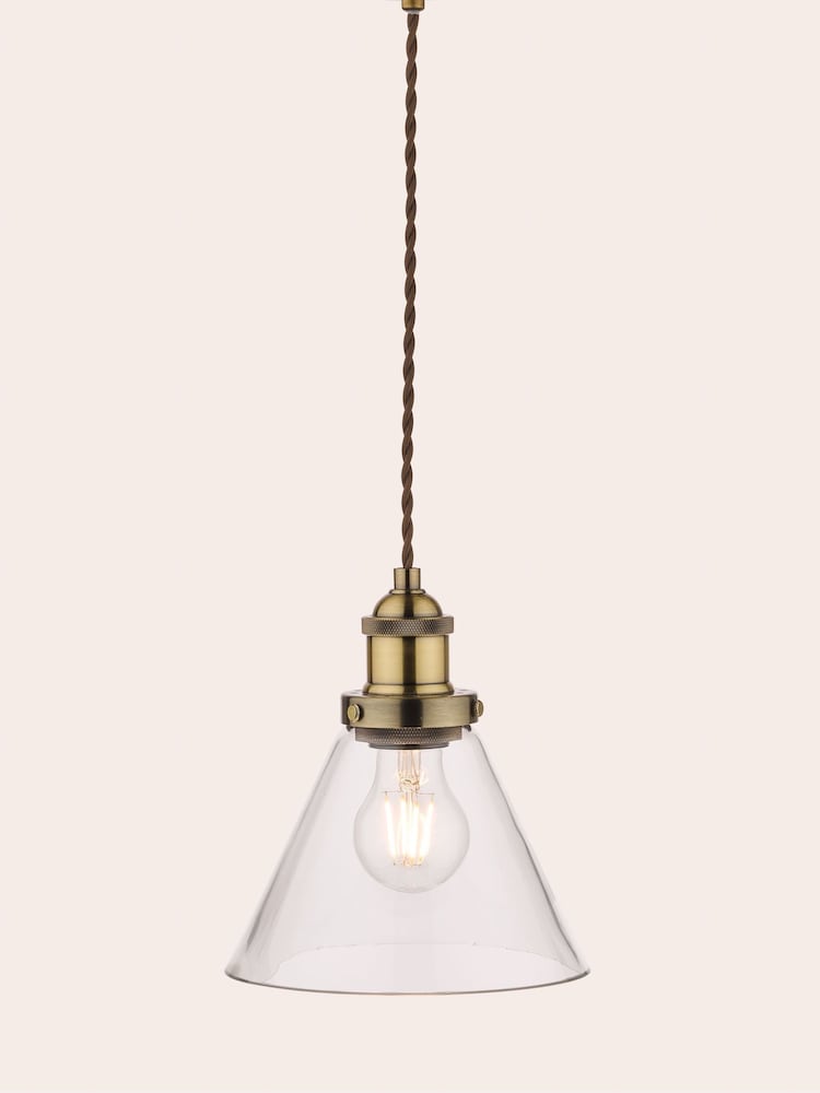 Laura Ashley Brass Isaac Pendant Ceiling Light - Image 2 of 4