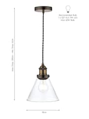 Laura Ashley Brass Isaac Pendant Ceiling Light - Image 4 of 4