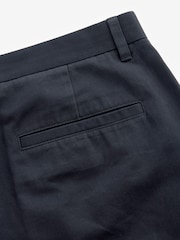 Navy Blue Straight Fit 100% Cotton Chino Trousers - Image 9 of 10
