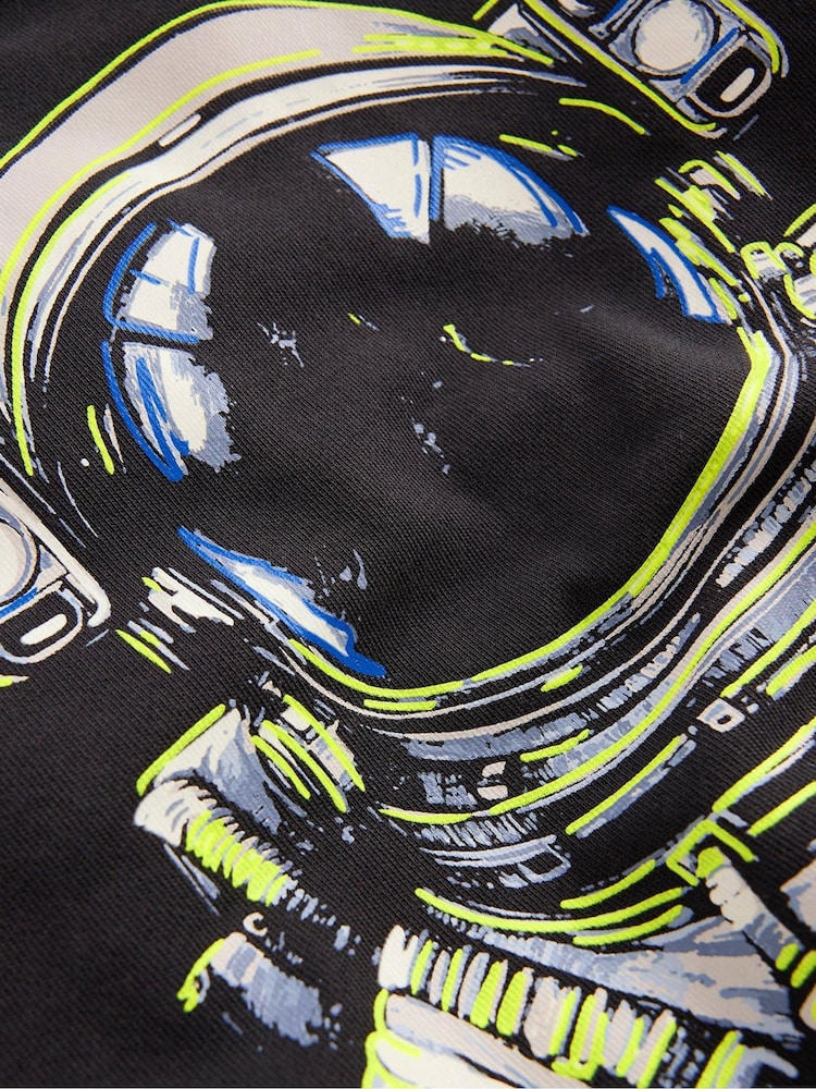 Boden Grey Glow Printed Astronaut Sweatshirt - Image 3 of 3 Boden Grey Glow Printed Astronaut Sweatshirt - Image 3 of 3