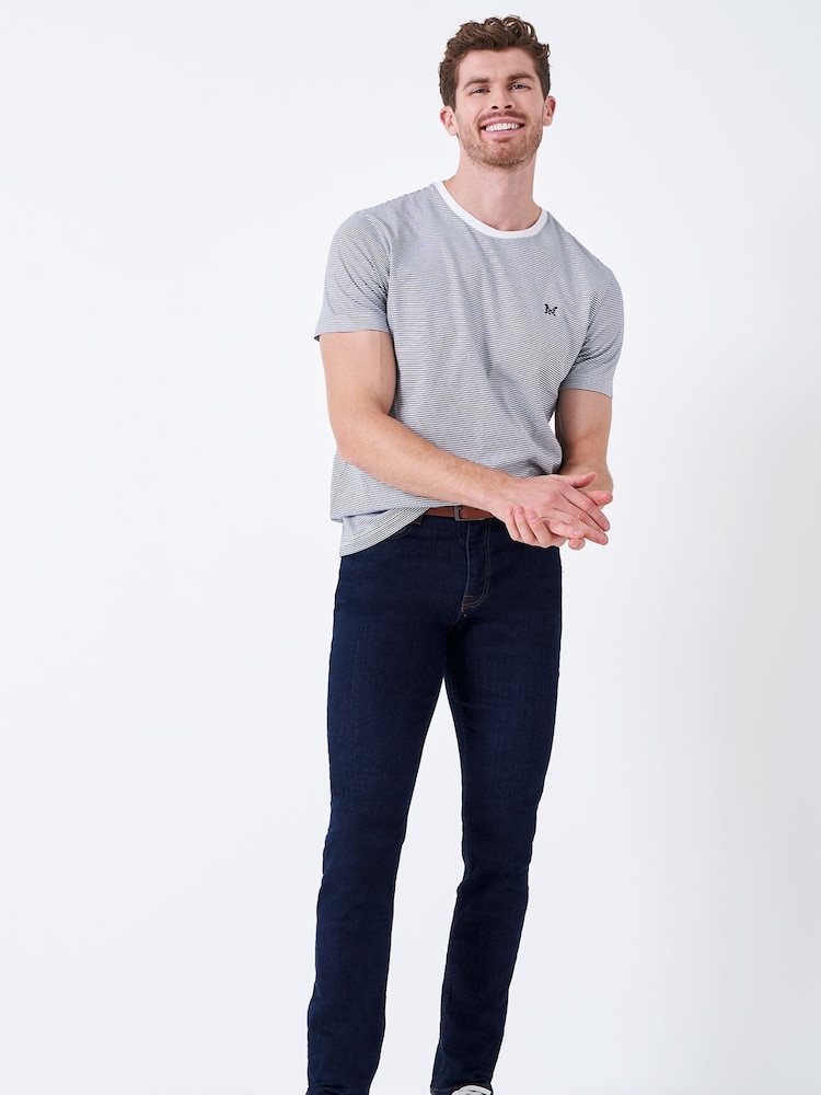 Crew Clothing Navy Blue Spencer Slim Jeans - Image 1 of 5