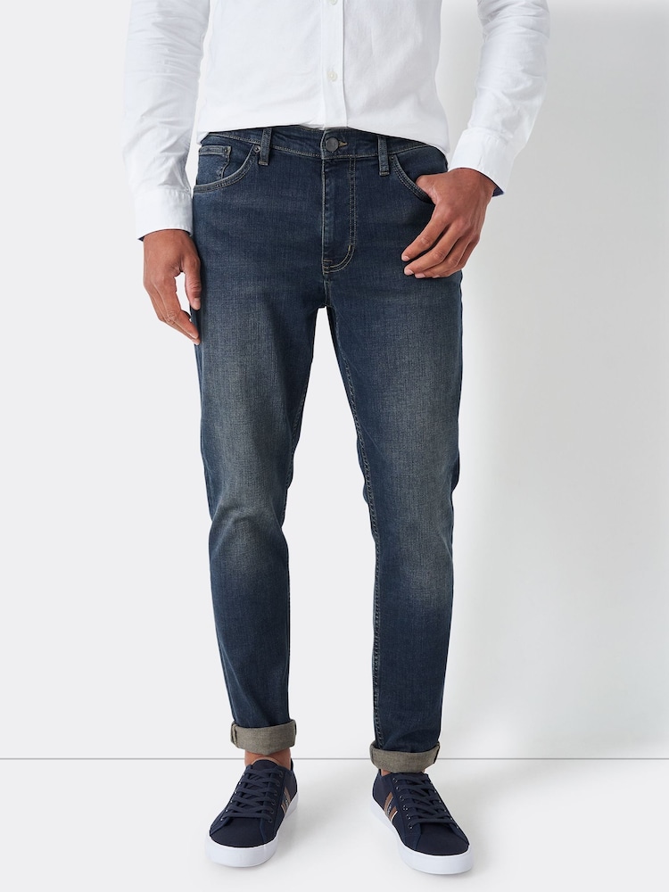 Crew Clothing Navy Blue Spencer Slim Jeans - Image 5 of 5