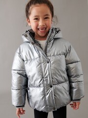 Mint Velvet Silver Padded Jacket - Image 1 of 8