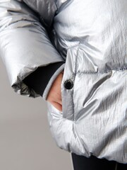Mint Velvet Silver Padded Jacket - Image 4 of 8