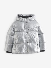 Mint Velvet Silver Padded Jacket - Image 5 of 8