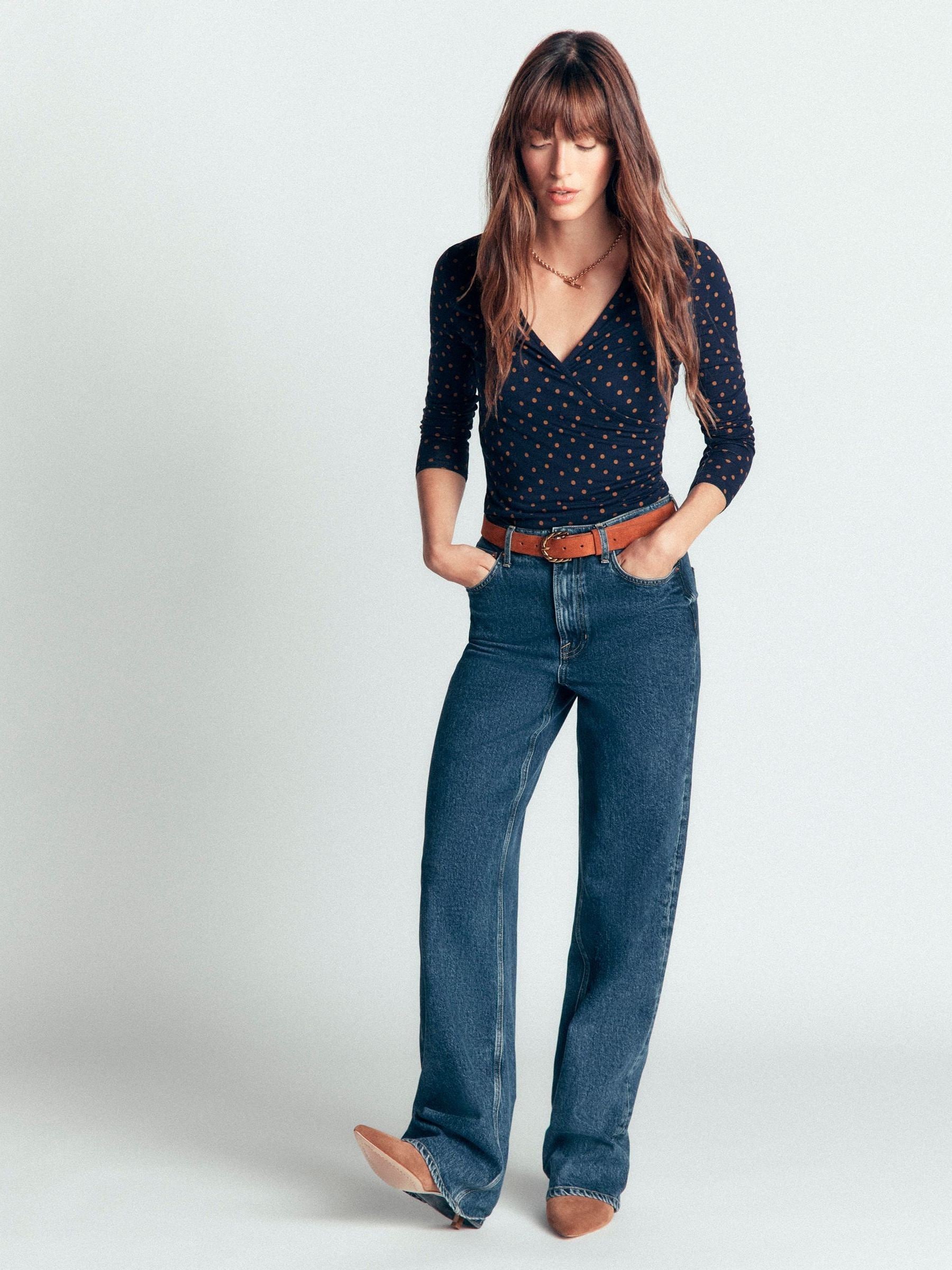 Buy Boden Blue Ruched Long Sleeve Wrap Top from Next USA