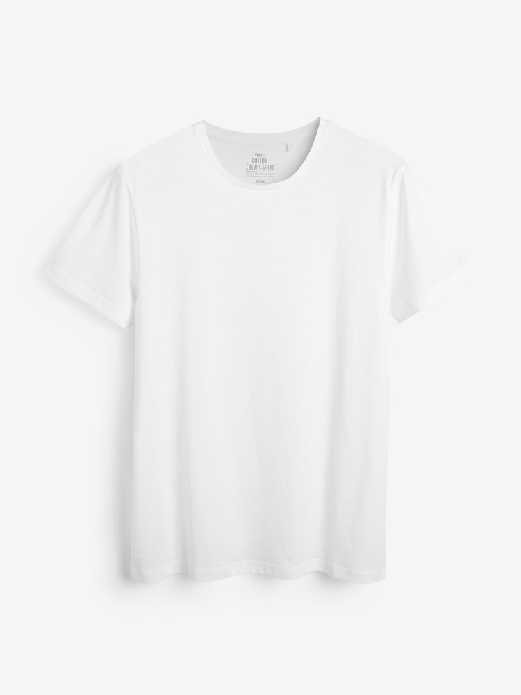 White Regular Fit 100% Cotton Underwear T-Shirts 5 Pack - Image 2 of 5
