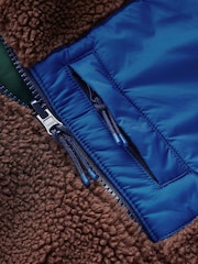 Boden Green Reversible Borg Bomber Jacket - Image 3 of 3