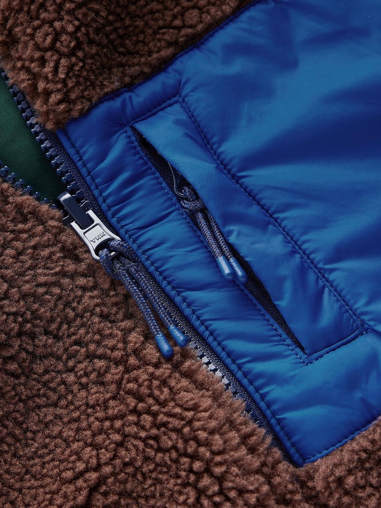 Boden Green Reversible Borg Bomber Jacket - Image 3 of 3 Boden Green Reversible Borg Bomber Jacket - Image 3 of 3