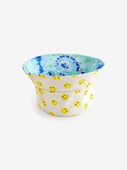 Yellow/Blue 100% Cotton Reversible Bucket Hat - Image 7 of 8