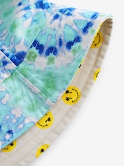 Yellow/Blue 100% Cotton Reversible Bucket Hat - Image 8 of 8