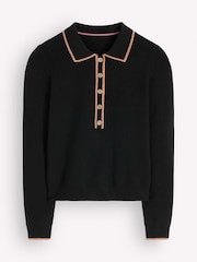 Boden Black Liz Henley Jumper - Image 5 of 6