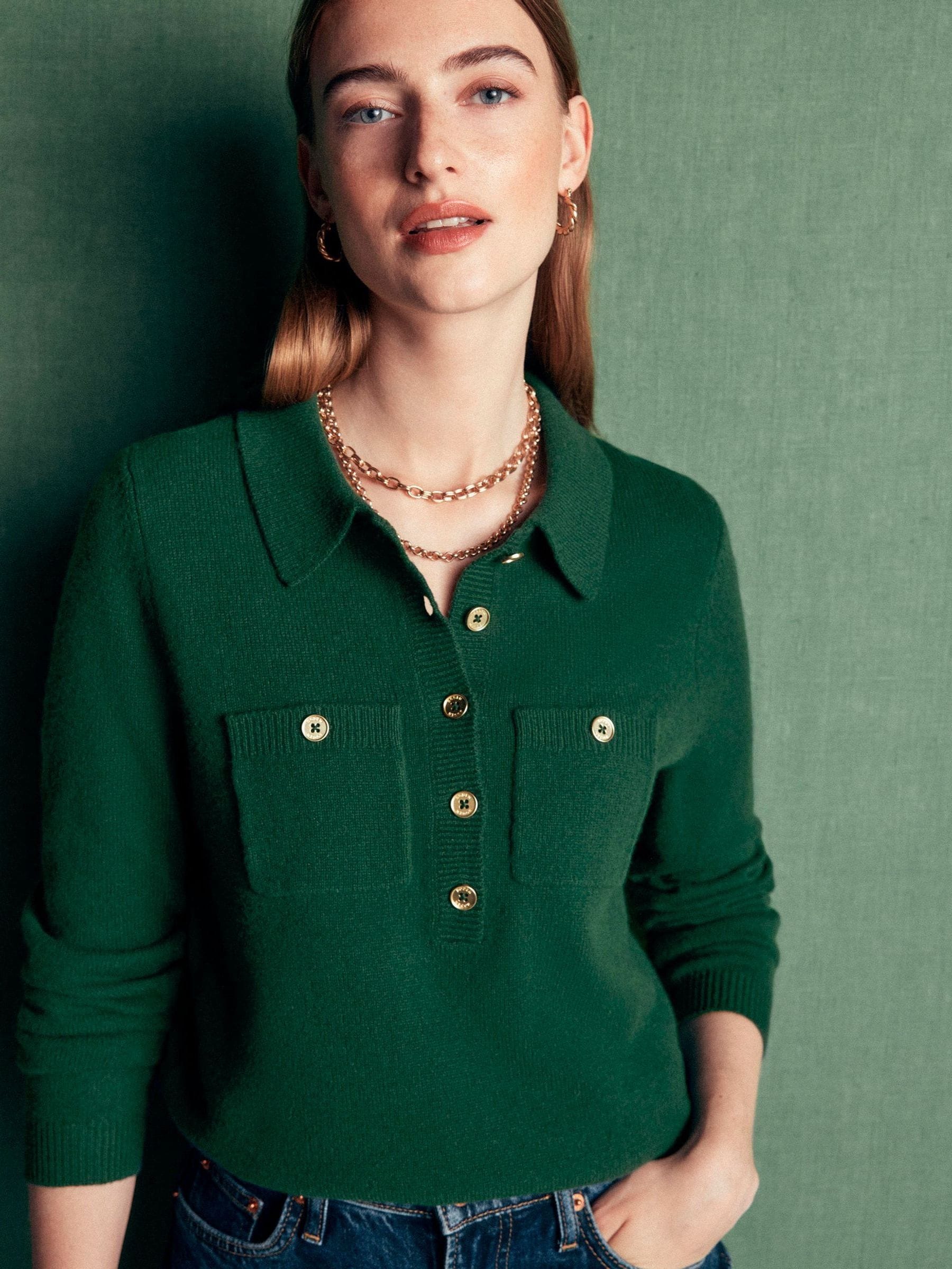 Boden Women's Green Marianne Merino Wool Jumper - Image 1