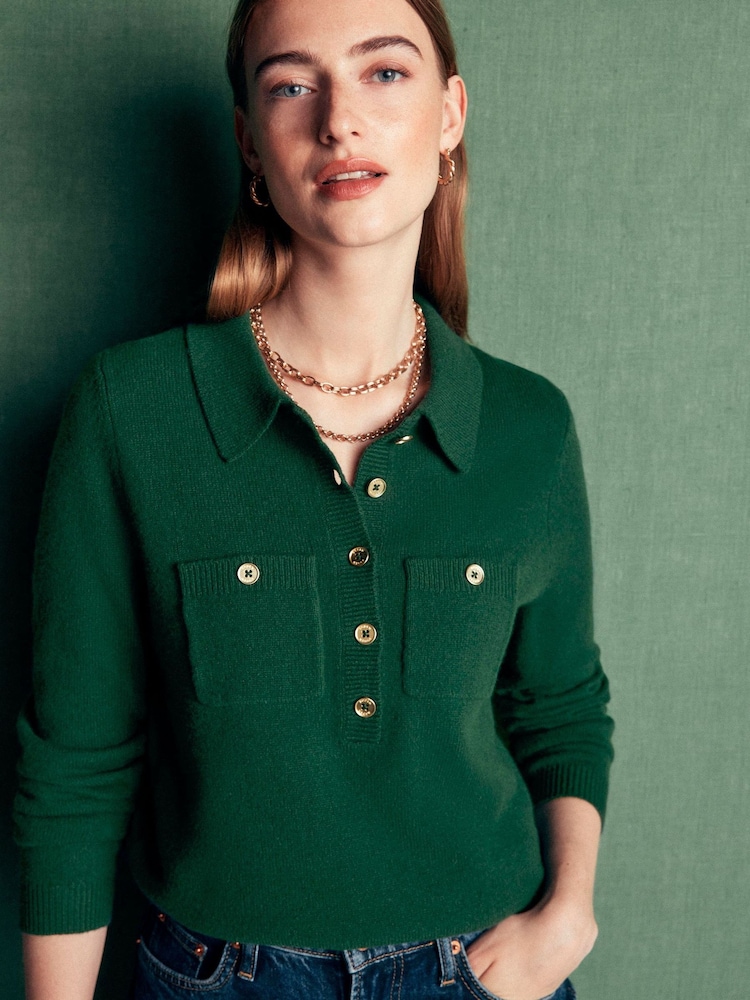 Boden Green Marianne Merino Wool Jumper - Image 1 of 6 Boden Green Marianne Merino Wool Jumper - Image 1 of 6