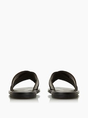 Dune London Brown Leather Frank Comfort Cross Strap Sandals - Image 4 of 5