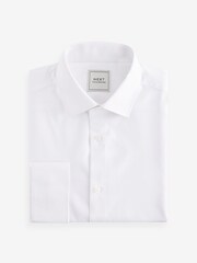 Wit/blauw - Slim Fit - Verpakking van 2 onderhoudsvriendelijke overhemden met enkele manchetten - Image 9 of 11