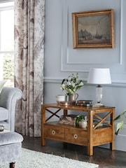 Laura Ashley Honey Gold Balmoral 2 Drawer TV Stand - Image 1 of 5