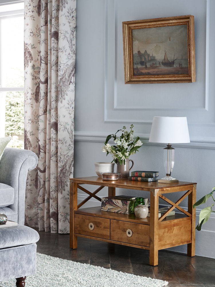 Laura Ashley Honey Gold Balmoral 2 Drawer TV Stand - Image 1 of 5