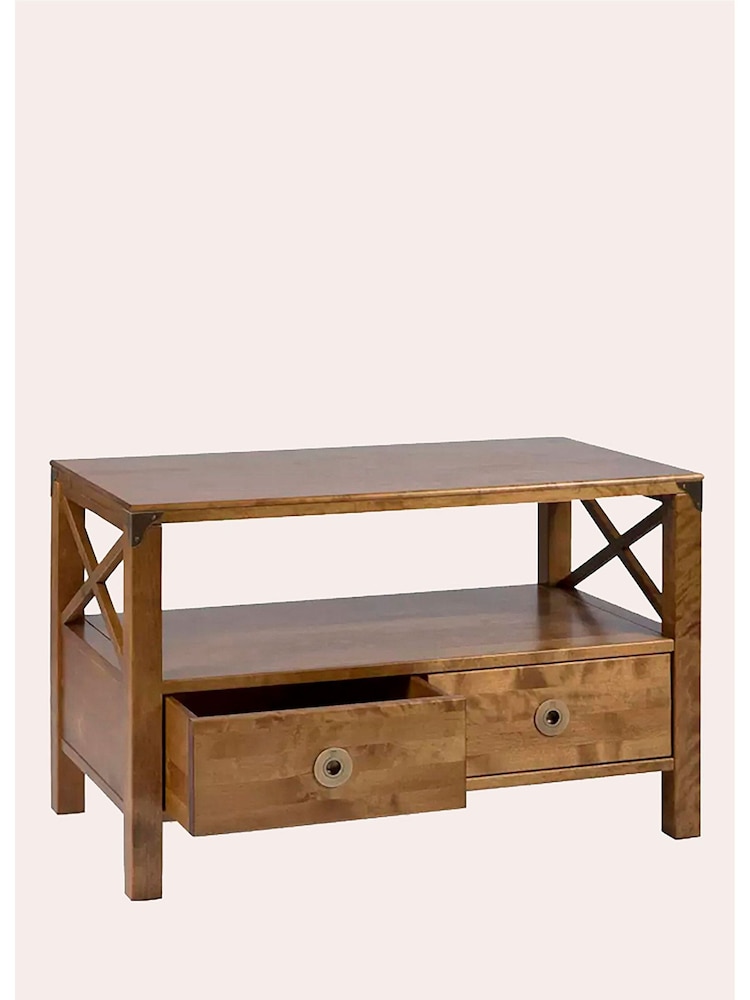 Laura Ashley Honey Gold Balmoral 2 Drawer TV Stand - Image 5 of 5