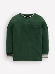 Boden Green Cosy Mid-Weight T-Shirt - Image 1 of 3