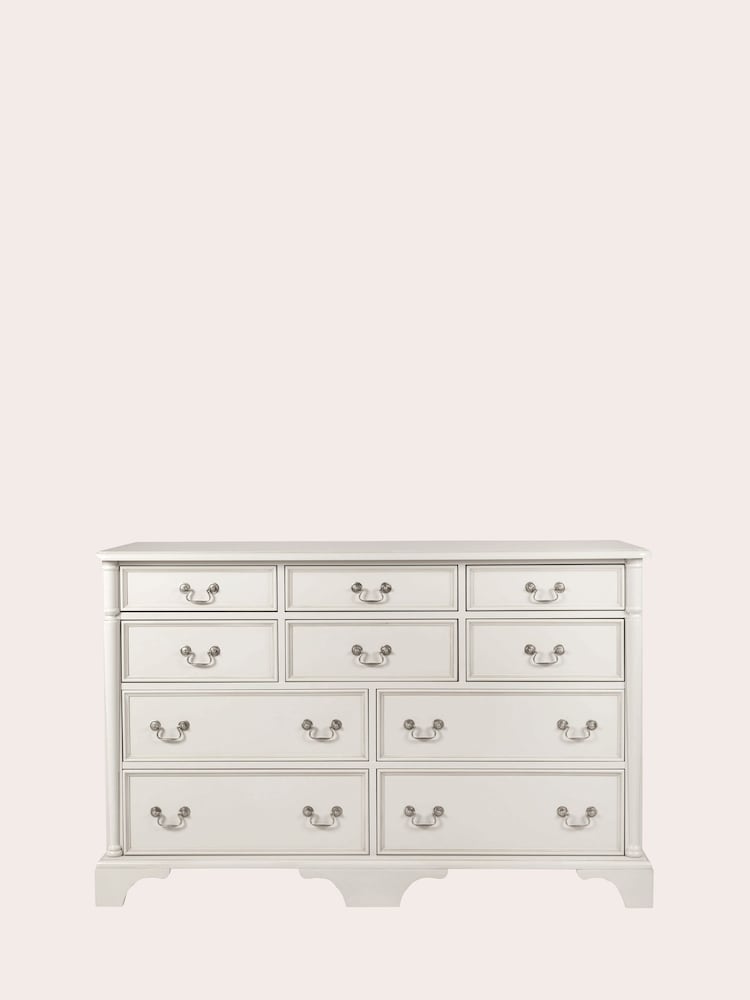 Laura Ashley Dove Grey Clifton 6+4 Drawer Chest - Image 2 of 4