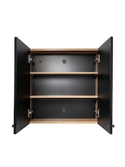 Croydex Ontario Black and Teak Effect Double Cabinet - Image 4 of 4