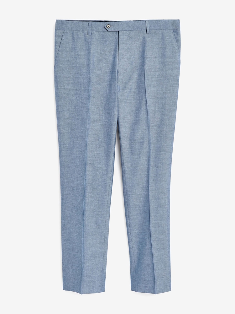 Light Blue Slim Fit Suit Trousers - Image 1 of 2
