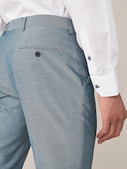 Light Blue Slim Fit Suit Trousers - Image 5 of 7