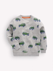 Boden Grey Everyday Printed Sweatshirt - Image 1 of 3