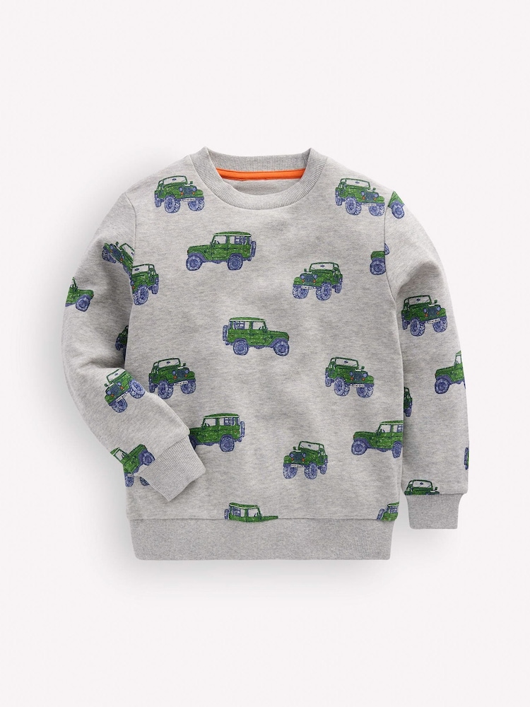Boden Grey Everyday Printed Sweatshirt - Image 1 of 3 Boden Grey Everyday Printed Sweatshirt - Image 1 of 3