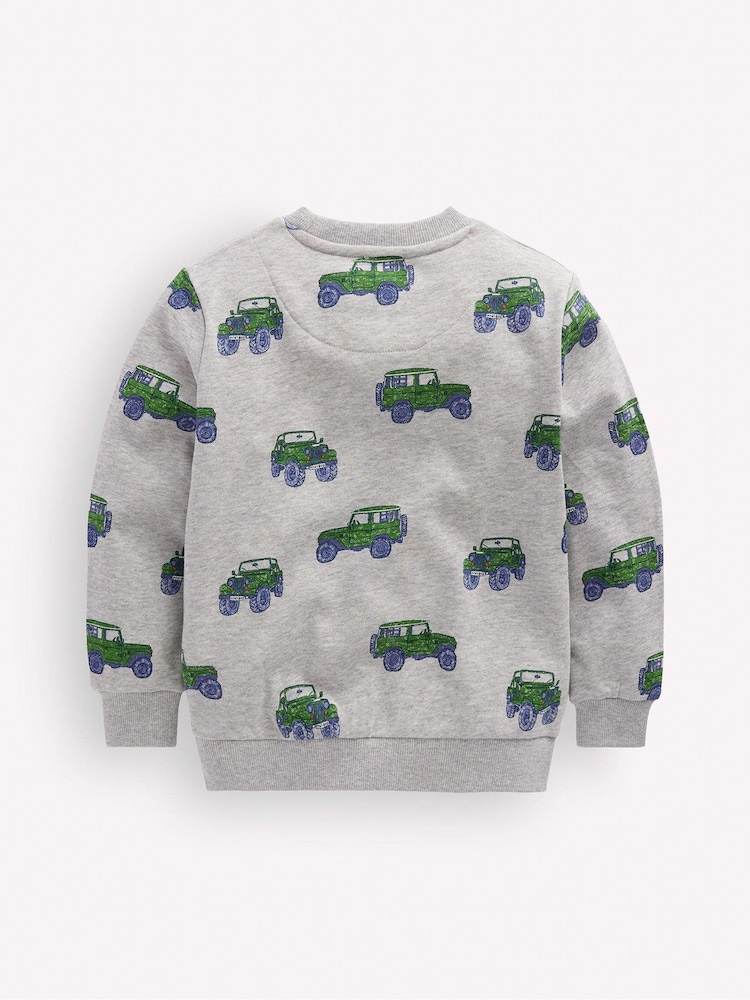 Boden Grey Everyday Printed Sweatshirt - Image 2 of 3 Boden Grey Everyday Printed Sweatshirt - Image 2 of 3