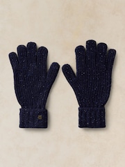 White Stuff Blue Nep Rib Gloves - Image 1 of 3