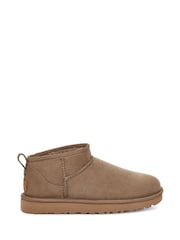 UGG Taupe Ultra Mini Classic Boots - Image 2 of 6
