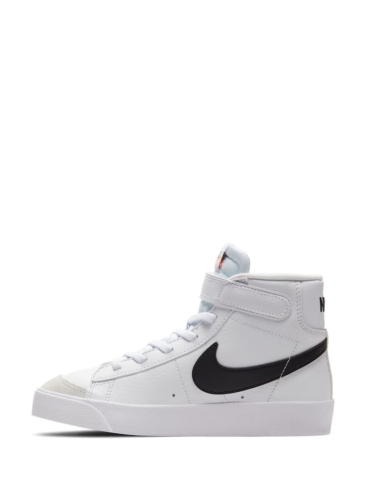 Nike White/Black Blazer 77 Mid Junior Trainers - Image 2 of 9