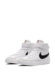 Nike White/Black Blazer 77 Mid Junior Trainers - Image 3 of 9
