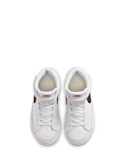 Nike White/Black Blazer 77 Mid Junior Trainers - Image 5 of 9