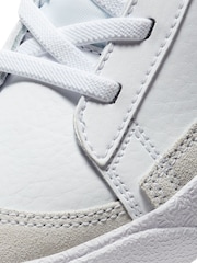 Nike White/Black Blazer 77 Mid Junior Trainers - Image 7 of 9