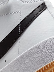Nike White/Black Blazer 77 Mid Junior Trainers - Image 8 of 9
