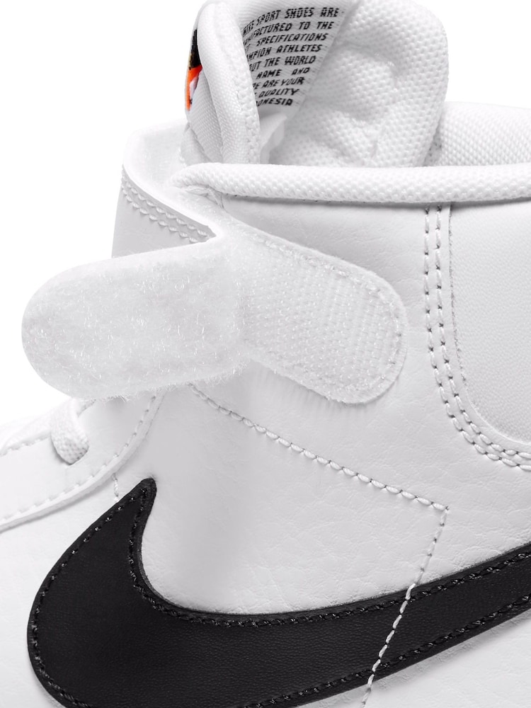 Nike White/Black Blazer 77 Mid Junior Trainers - Image 9 of 9