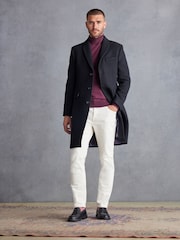 Black Signature Epsom Overcoat With Cashmere - Image 2 of 10