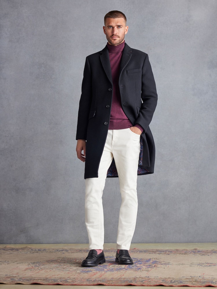 Black Signature Epsom Overcoat With Cashmere - Image 2 of 10