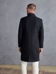 Black Signature Epsom Overcoat With Cashmere - Image 3 of 10