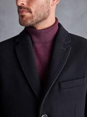 Black Signature Epsom Overcoat With Cashmere - Image 5 of 10